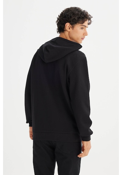 Lee Kapüşonlu Fermuarlı Siyah Erkek Sweatshirt L2520310001 Siyah
