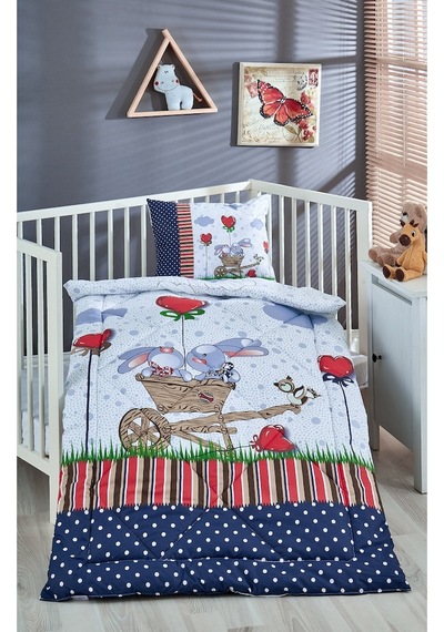 Komfort Home V26 %100 Pamuklu Silikon Elyaf Bebek Yorgan Seti