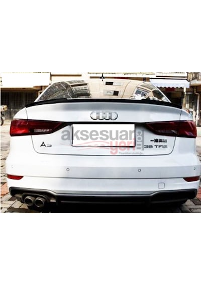 Audi A3 Sedan M4 Tip Spoiler Parlak Siyah Boyalı İthal Ürün Plastik
