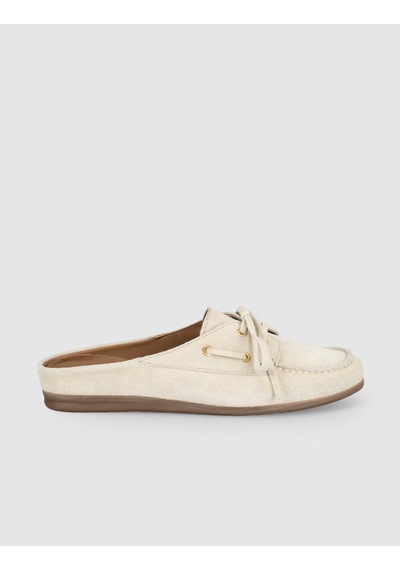 Süet Bej Kadın Mule Loafer