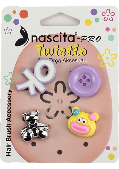 Nascita 4'lü Twistlo Saç Fırça Aksesuarı - 04