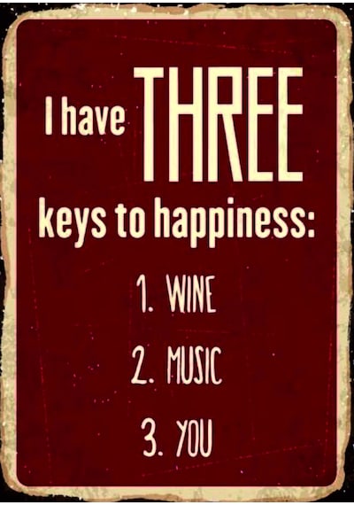 Keys To Happiness Yazılı Ahşap Mdf Tablo Duvar Dekoru Eskitme Dekoratif Tablo