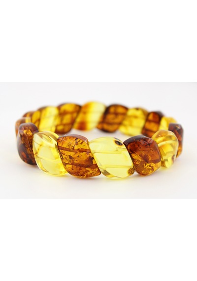 Kehribar Bileklik Özel Roleks Tasarım Ambergold Blk23-44 Çok Renkli