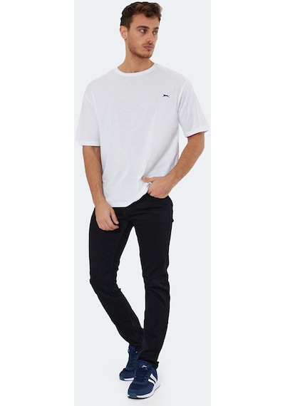 Slazenger KAISER IN Oversize Erkek Oversıze Beyaz Tişört