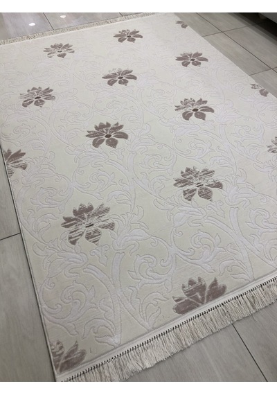 Flora Halı Ezo 0767 A 165X230 Beyaz Pudra 4 M2 Halı !