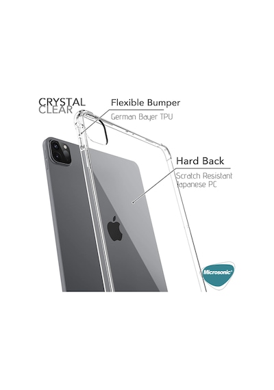 Microsonic Apple Uyumlu iPad  Pro 12.9 `` 2022 6. Nesil Kılıf (A2436-A2764-A2437-A2766) Shock Absorbing