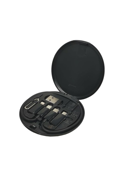 60w Çok Fonksiyonlu Usb Veri Şarj Kablosu Seti - Type-c Micro Usb Lightning Adaptörlü