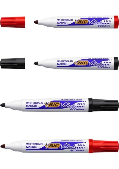 Bic Velleda 1701 4 Lü Tahta Kalemi Seti Kırmızı-siyah