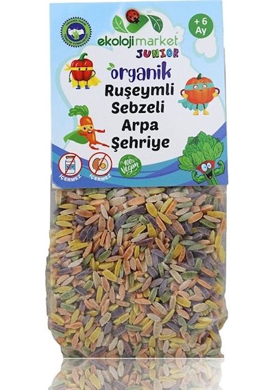Ekoloji Market Organik Ruşeymli Sebzeli Bebek Makarnası Arpa Şehriye 250 G