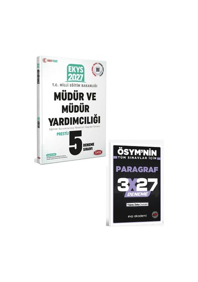 Data 2027 Meb Ekys Müdür Ve Yardımcılığı Prestij 5 Deneme +evp Akademi Paragraf