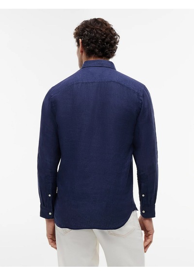 Tommy Hilfiger Mw0mw41530 Pigment Dyed Li Solid Rf Erkek Gömlek Lacivert