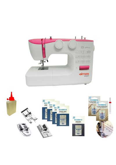Elmas 990P Dikiş Makinesi Pembe + Ayak İğne Seti