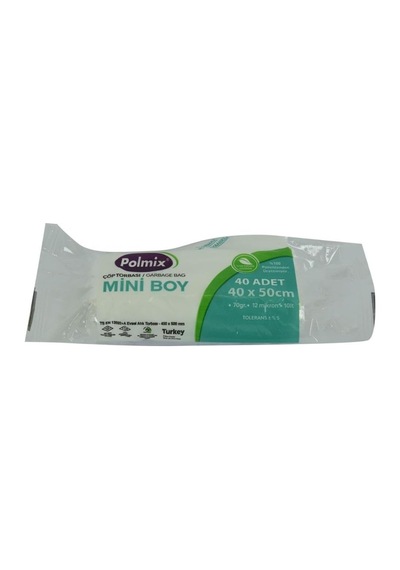 Çöp Torbası Mini Boy 40x50cm 70gr 12mikron 10lt Şeffaf Rulo 40 Adet