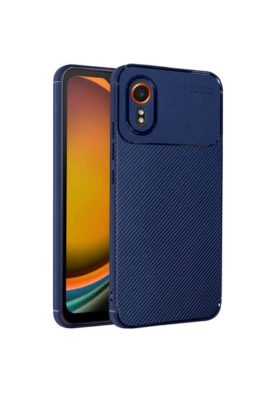 Galaxy  Uyumlu  Xcover 7 Kılıf Auto Focus Karbon Kapak - Lacivert Çok Renkli