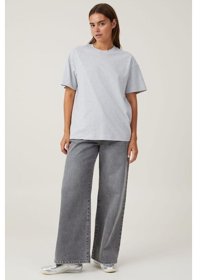 Seeh Karmelanj Kısa Kollu Oversize Basic Kadın T-shirt Sh281