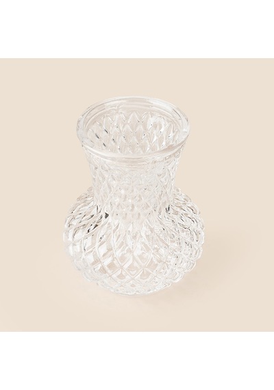 Deco Kafes Mini Vazo - Şeffaf Çok Renkli