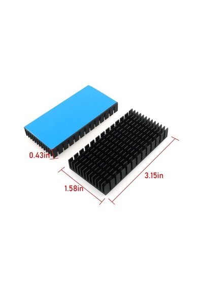 4 Adet Büyük Isı Emici Alüminyum Siyah Soğutucu Palet Soğutucu Pcb Kartı Led Anakart İçin, 80 X 40 X 11 Mm/3,15 Diğer