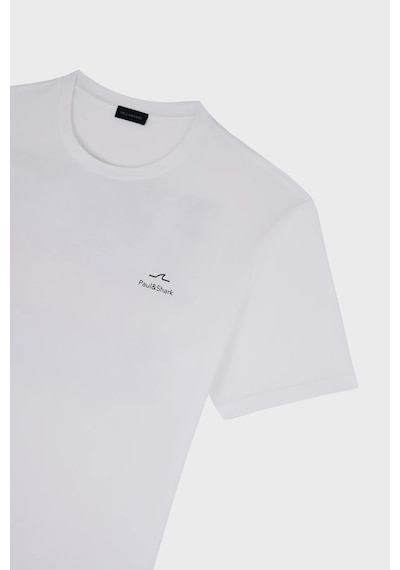Paul & Shark Erkek T Shirt 24411087 010 Beyaz Beyaz