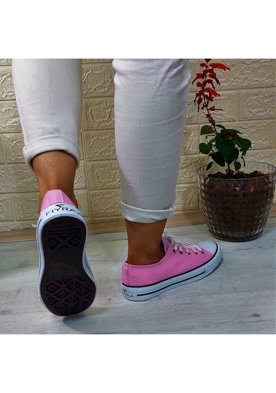 Fiyra 554 Pembe Kısa Unisex Sneaker Keten Spor Ayakkabı 001