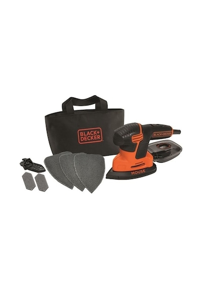 Black+Decker KA2000-QS 120 W Mouse Çok Amaçlı Zımpara 3x Mesh Zımpara