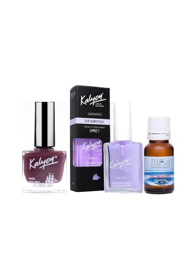Kalyon Oje 305 + Oje Kurutucu Sprey 17 ML + Oje Çözücü