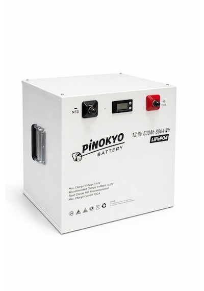 Megacell / Pinokyo 12.8 V 630 Ah Lityum Demir Fosfat Akü Lifep04 -prizmatik Hücreli