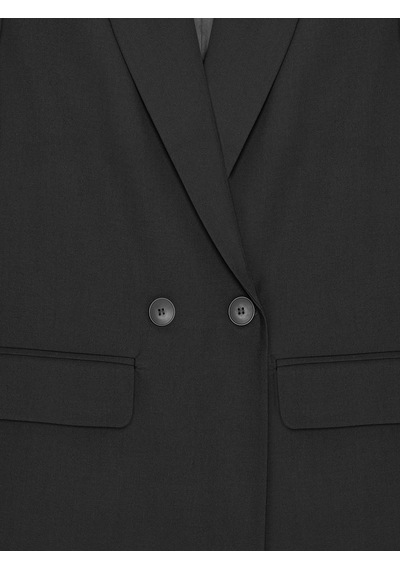 Dilvin 60837 Kruvaze Blazer Ceket Siyah
