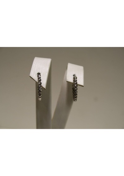 Yenigün Kuyumculuk 14 Ayar Beyaz Altın Kadın Dorica Çap:1.6 Cm Halka Küpe 4479