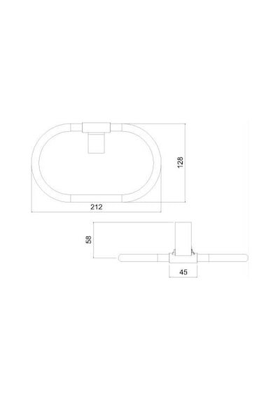 Tema Banyo Premium Yuvarlak Havluluk 71008 Krom