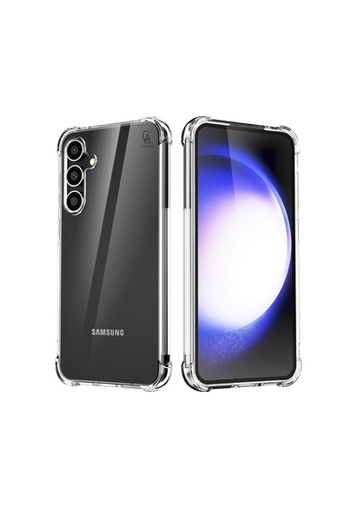 Samsung Galaxy Uyumlu S23 Fe Köşe Dolgulu Anti Shock Telefon Kılıfı Ve Hayalet Privacy Ekran Koruyucu Şeffaf