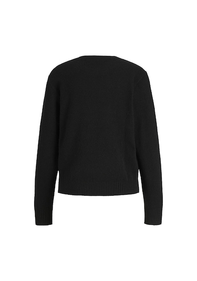 Jack & Jones Kadin Bisiklet Yaka Triko Kazak - Elba - 12301111 Siyah