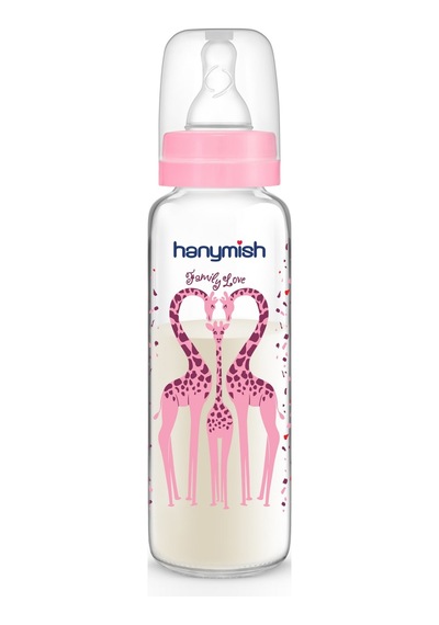 Hanymish Cam Biberon 240 Ml 0-6 Ay - Pembe