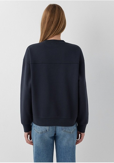 Mavi Yuvarlak Yaka Basıc Sweatshırt Kuzgun Lacivert Kadın Sweatshirt M1s10576-70499