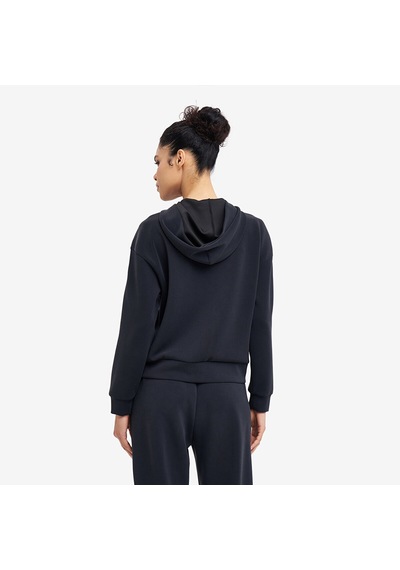 Lescon Siyah Kadın Fermuarlı Kapüşonlu Sweatshirt 26n-2101