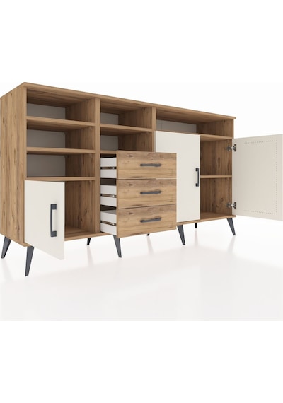 Hyperion Konsol 7 Raflı 3 Çekmeceli 3 Kapaklı 176x44x99 Çam-aytaş Çam-aytaşı/çam Hyperion Konsol 7 Raflı 3 Çekmeceli 3 Kapaklı 176x44x99 Çam-aytaş Çam-aytaşı/çam