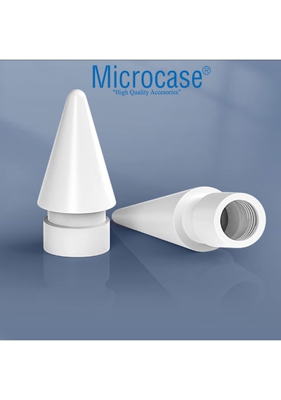 Microcase Apple Pencil 1-2 Nesil Pencil Usb-c Pro İle Uyumlu Yüksek Hassasiyetli Yedek Uç 4 Adet -al4762 Beyaz