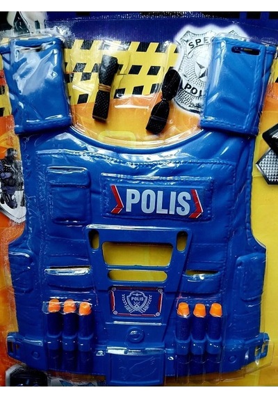 Can Yelekli Polis Seti 14 Parça Oyuncak Koruma Gözlüğü Nerf Mermili Saat Dürbün