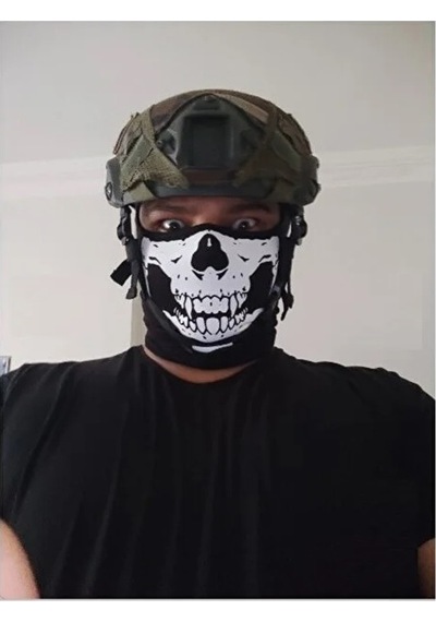 Ankashop Rüzgar Geçirmez Kurukafa Maske Balaklava Beyaz - Siyah