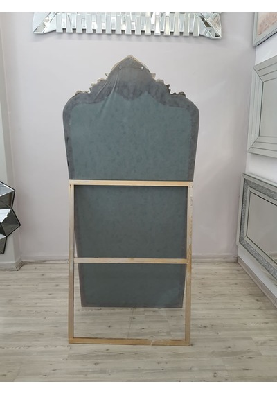 Ayna Denizi Princess Shiny Gold Model Platin Altın Renk Dekoratif Ayaklı Boy Aynası