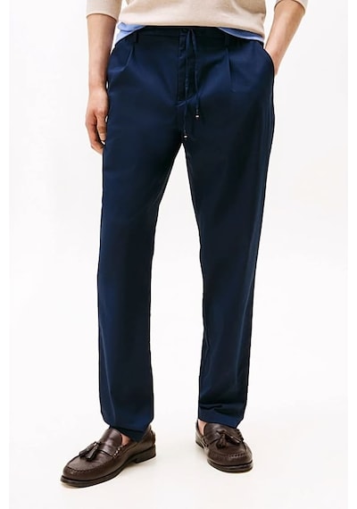 Tommy Hilfiger Erkek Tapered Fit Bilek Boy Teknik Kumaş Pantolon - Lacivert Desert Sky