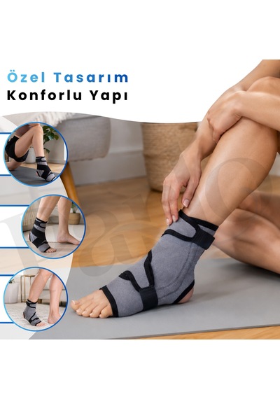 Ligament Destekli Ayak Bilekliği Ek 8 Bandajlı Ayarlanabilir Neopren Ayak Bileği Desteği