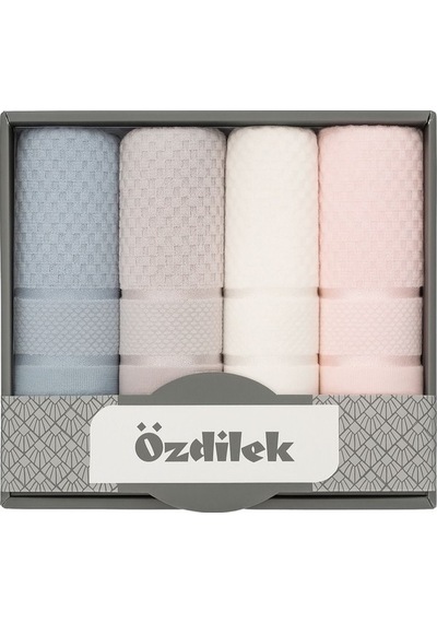 Özdilek 4lü Bright Kutulu Renkli El-yüz Havlusu, Yumuşak Ve Şık Çok Renkli
