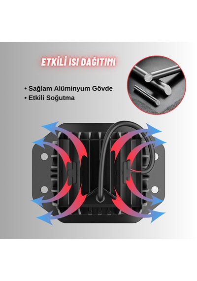 Off Road Led Çalışma Ve Tampon Sis Lambası 2 Adet 12-24v Traktör