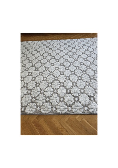 Badelya Home Monaco 0221 Krem A.gri İskandinav Sisal Bukle Yumuşak Özel Ölçü Salon Koridor Mutfak Halısı Yolluk 0221-krem/a.gri