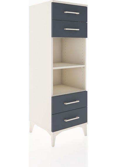 Hyperion Dolap 2 Raflı 4 Çekmeceli 44x44x134 Aytaşı-antrasit Aytası