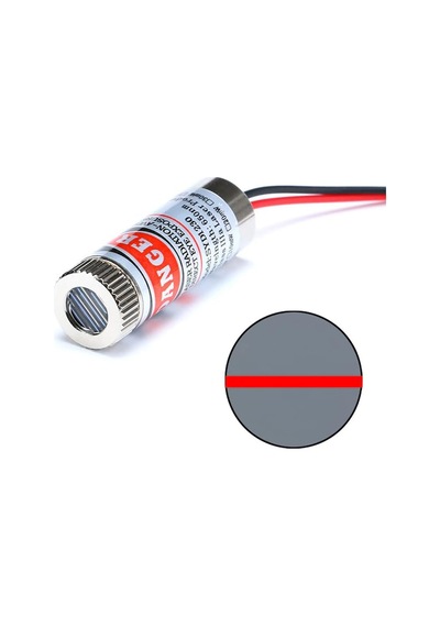 5mw 650nm Kırmızı Çizgi Lazer Modül Lens İle Odak Ayarlı 12mm Çap