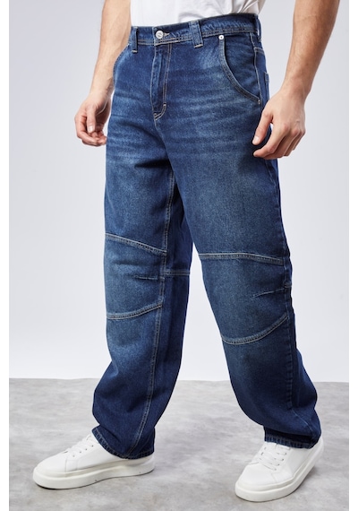 Cedy Denim Cedy Denım Yüksek Kalite Erkek Yüksek Bel Skater Baggy Jeanpantolon C362 Lacıvert
