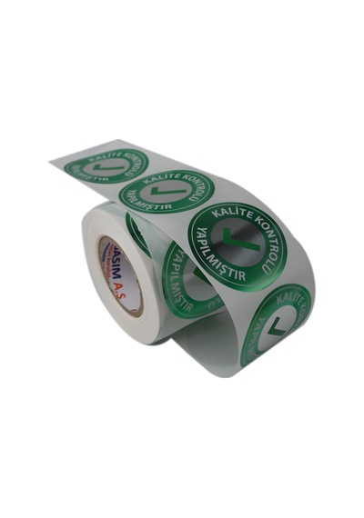Kalite Kontrolü Yapılmıştır Etiketi Pp Metalize 5cm Çapında 500 Adet Ürünlerinizin Kontrol Edildiğini Belirtin. Sayıldı Etiketi Yerine Kullanılabilir Çok Renkli