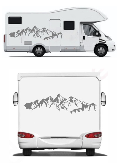 Dağ Doğa Kamp Sticker - Araba Oto Motosiklet Karavan Pickup Cam Sticker - 00128 60 Cm