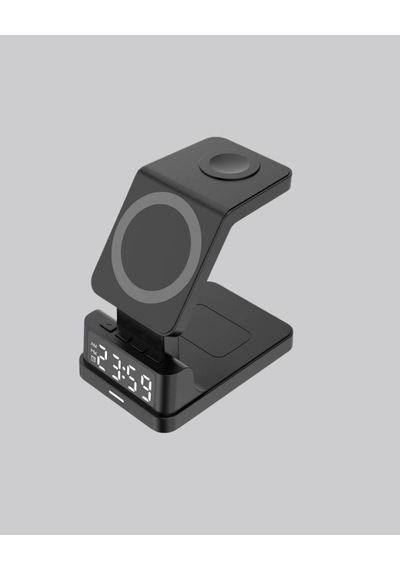 Kablosuz Şarjlı Dijital Masa Saati - 3 Parlaklık Seviyeli Led, Hızlı Şarj Yeni Nesil Diğer 38191595